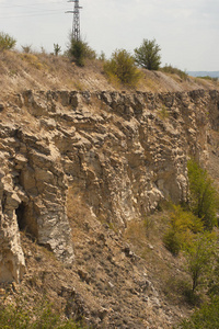 s crust. Industrial stone mining.