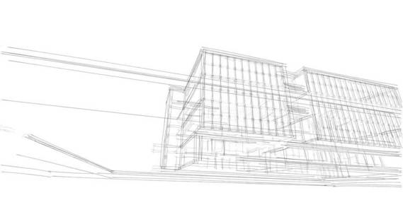 房屋建筑制图三维插图图片