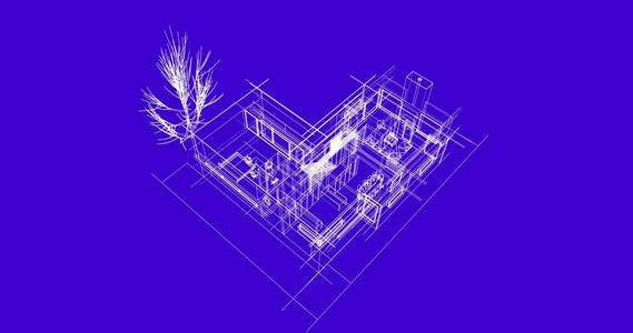 房屋建筑制图三维插图图片