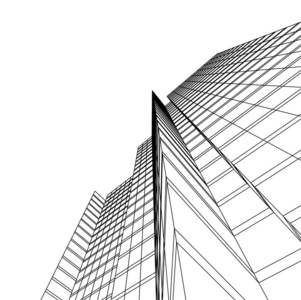 未来主义城市摩天大楼的背景