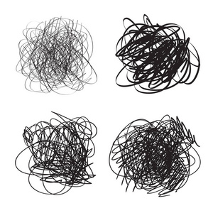 混乱模式. 潦草的素描. 背景与行数组. 复杂的混沌纹理. 艺术创作.