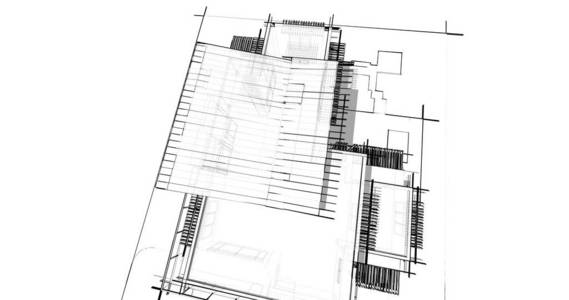 房屋概念草图3D插图