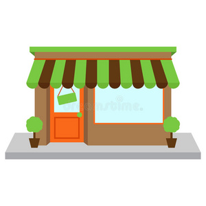 vector店面或带窗商店照片