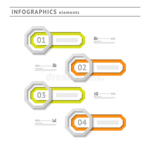 商业信息图元素。现代设计温度