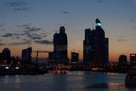 莫斯科城的日落。