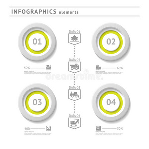 工业信息图元素。现代设计