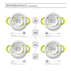 工业信息图元素。现代设计