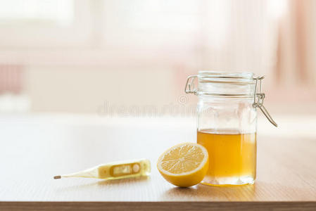 蜂蜜和柠檬的细节