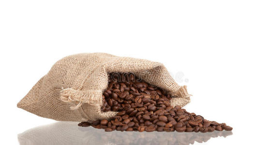 咖啡豆麻袋图片