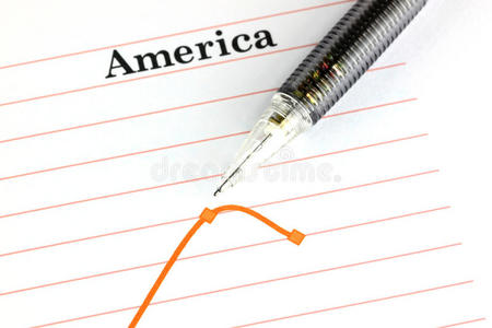美国图形上的机械铅笔点对点。