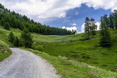 Assietta and Colle delle Finestre, Turin, Piedmont, italy, at su