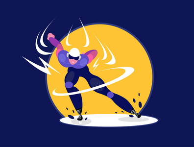 奥林匹克速滑运动员速滑冰场. 男人在溜冰场滑冰.