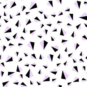 浅粉红色矢量无缝等距纹理与三角形风格。 带有三角形形状的闪光抽象插图。 窗帘窗帘的纹理。