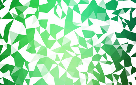 浅绿色矢量抽象多边形模板。 用三角形闪闪发光的彩色插图。 全新的风格为您的业务设计。