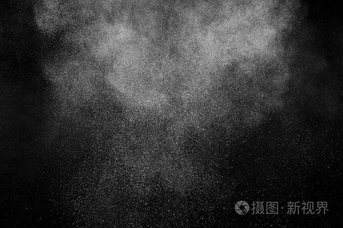 粉末爆炸. 抽象灰尘覆盖纹理.