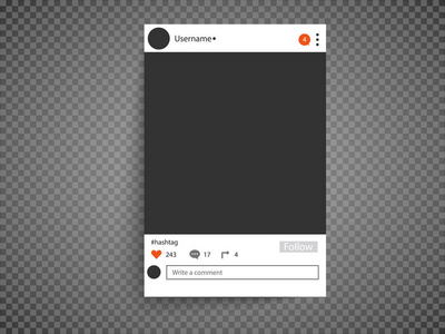 相框灵感来自Instagram的朋友互联网分享。 空的社交网络相框用于您的设计。 矢量模板EPS10