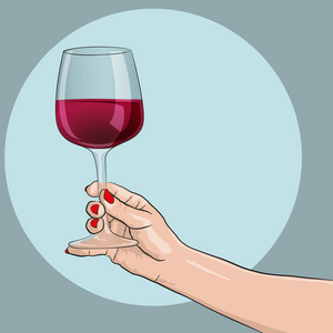 手拿酒杯图片