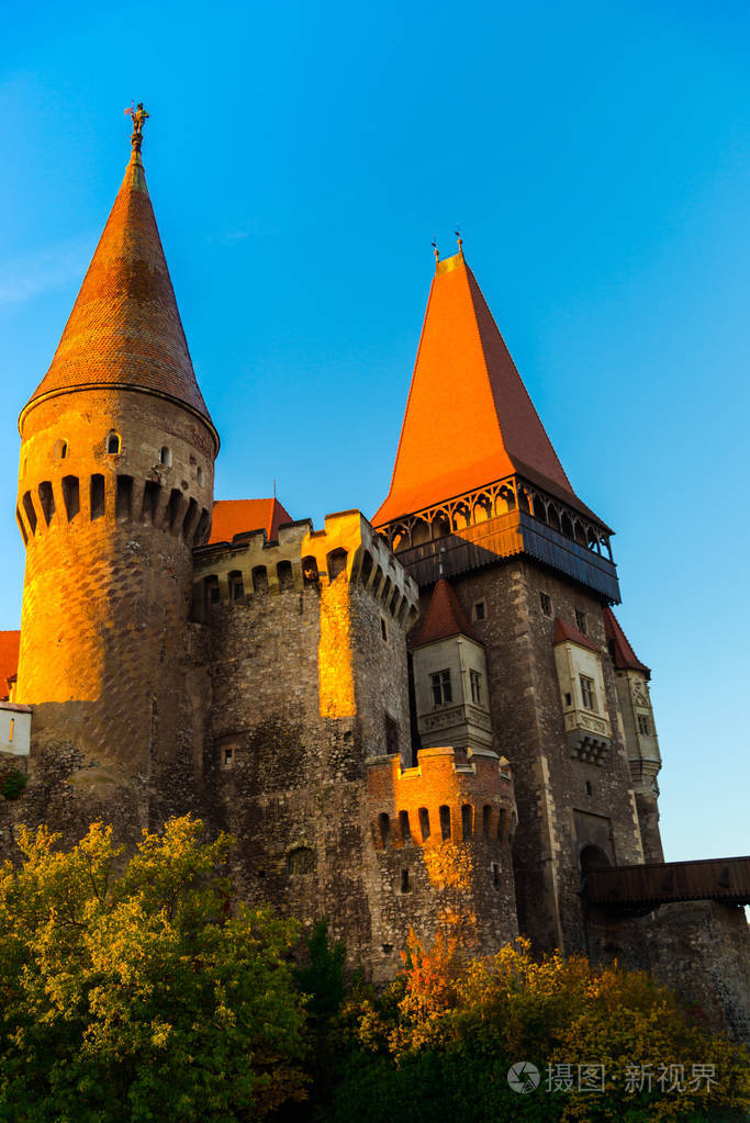 古中世纪城堡,科维梅斯蒂城堡,胡尼多阿拉,罗马尼亚.