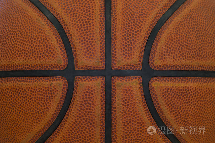 篮球球纹理背景的特写细节