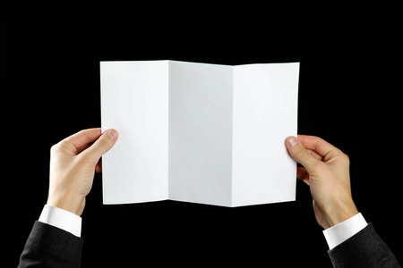 空白的折叠的纸单张图片