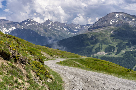 Assietta and Colle delle Finestre, Turin, Piedmont, italy, at su