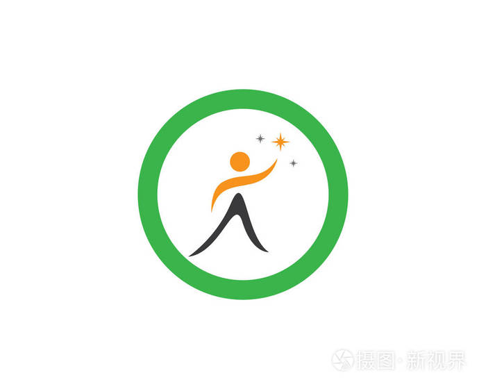 人字标志模板矢量