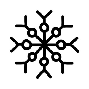 圣诞装饰雪花平面样式图标，矢量插图