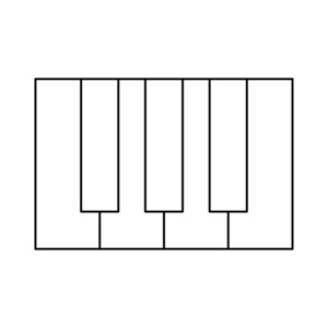 钢琴瓷砖仪器矢量图