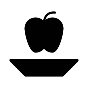 苹果平板式图标，矢量插图