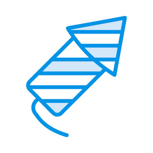烟花火箭平面样式图标插图