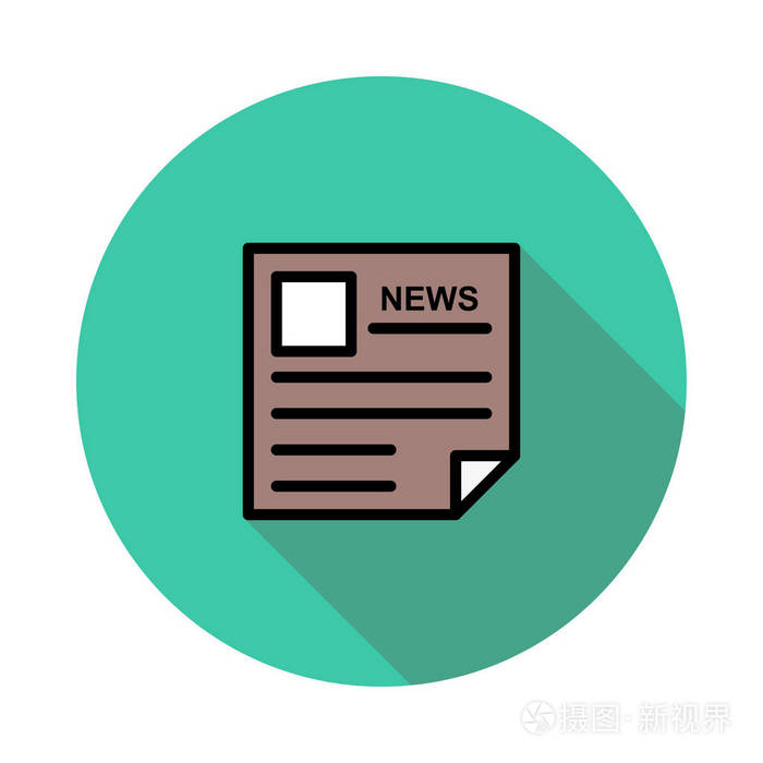 按文章平面样式图标矢量插图