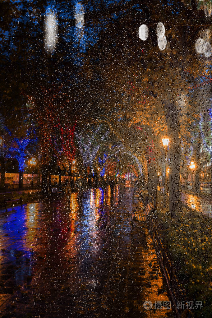 雨后街道唯美图片