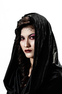 女吸血鬼万圣节主题的肖像.照片