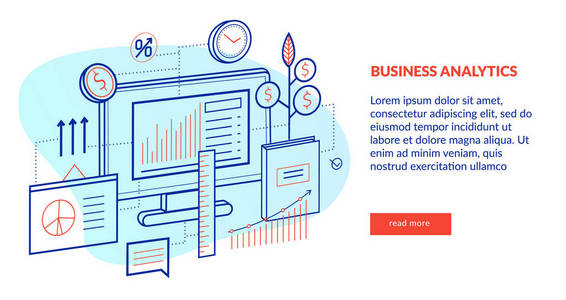 矢量广告设计模板业务分析图片