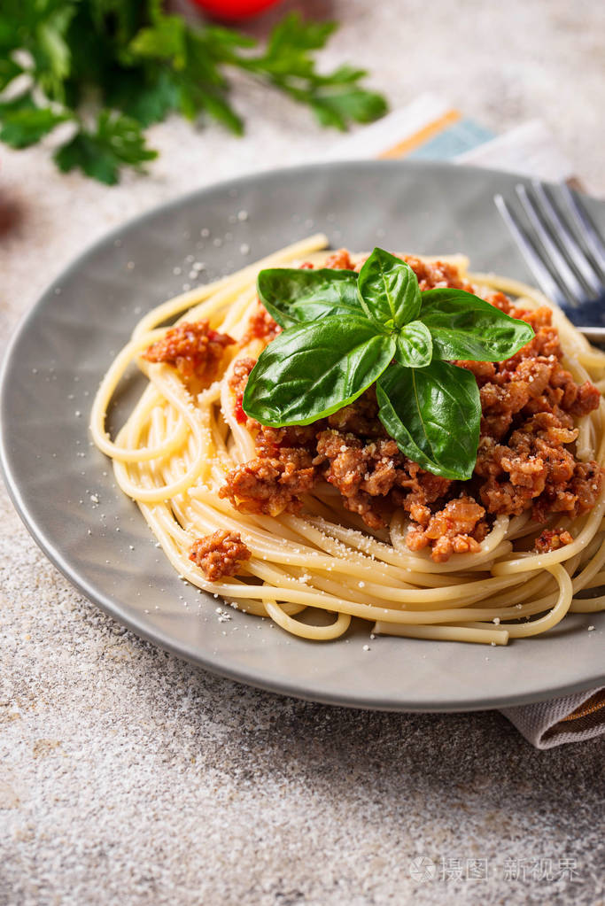 意大利面食肉酱意大利面配肉汁