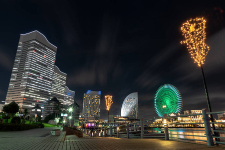 日本横滨2018年2月16日日本神奈川横滨市米纳托米拉21区景观。 横滨是日本人口第二大城市，人口最多的城市。