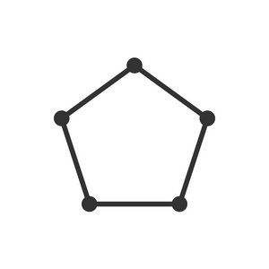 矢量插图平面设计多边形五角大楼