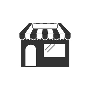 商业, 商店, 商店图标.向量例证.建筑照片