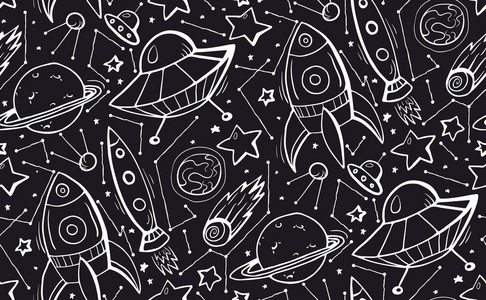黑白宇宙图片