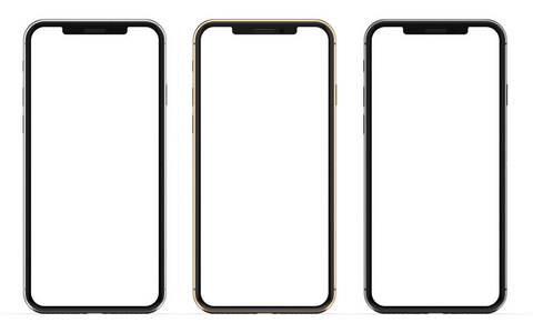 智能手机隔离在白色背景上.照片