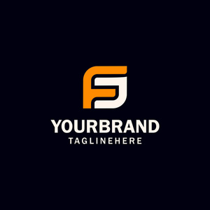 初始fs或sf字母标识设计照片