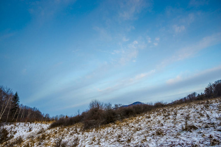 雪山冬季景观。