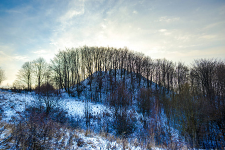 雪山冬季景观。