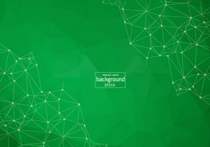 绿色三角形光辉连接图片