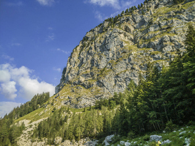 斯洛文尼亚Triglav国家公园山的景观图片。