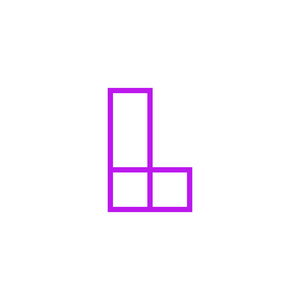 现代矢量标志字母l粉色线条字母设计矢量