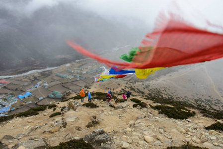 在尼泊尔喜马拉雅山徒步旅行图片