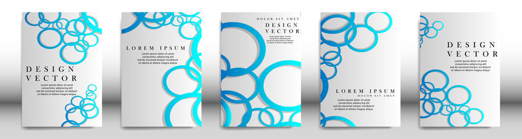 带有圆圈元素的抽象封面。 书籍设计理念。 未来主义的商业布局。 数码海报模板。 设计向量
