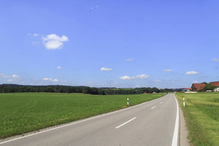 西部森林乡村道路风景图片