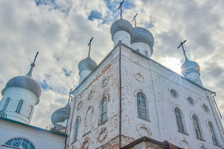 俄罗斯白海上古老的索洛维斯基修道院